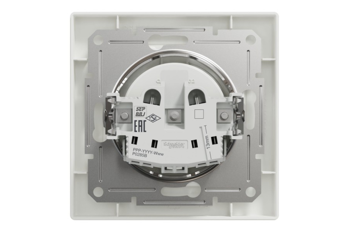 Розетка без заземлення Біла Asfora (EPH3000121)