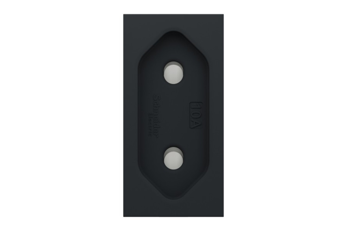 Розетка без заземлення зі шторками, клеми гвинтові, 1 модуль, антрацит (NU303154)