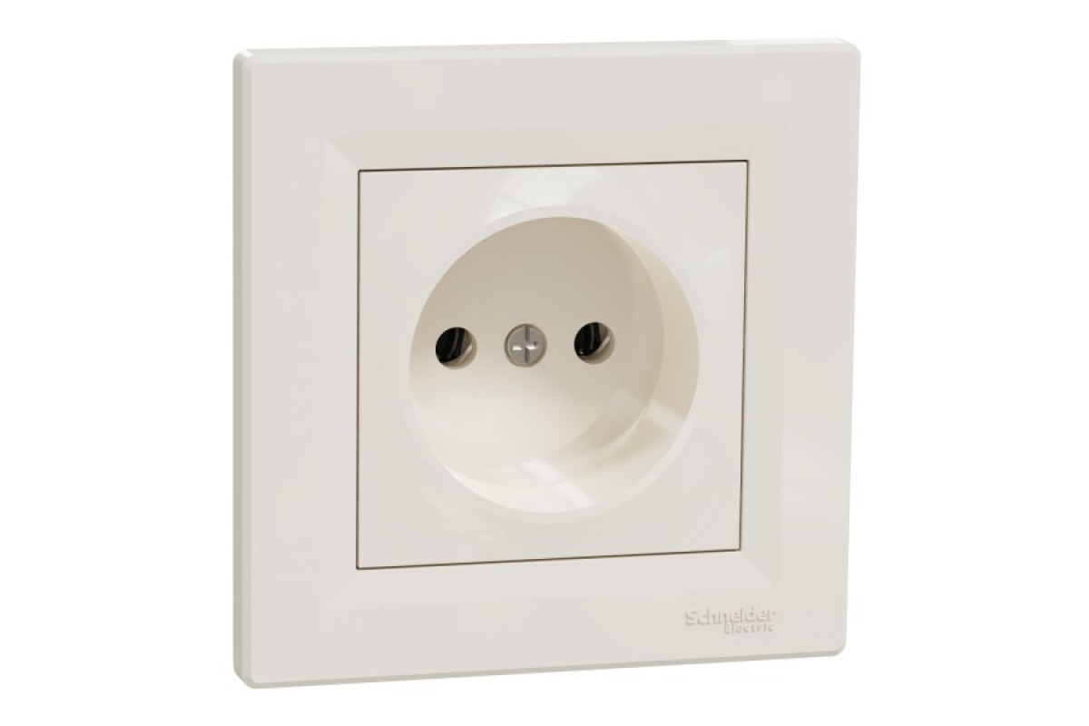 Розетка без заземлення Крем Asfora (EPH3000123)