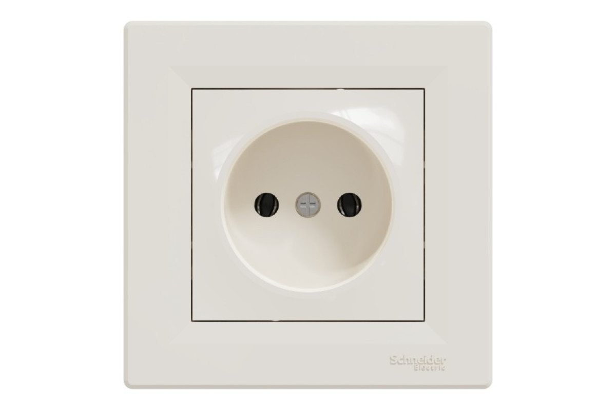 Розетка без заземлення Крем Asfora (EPH3000123)