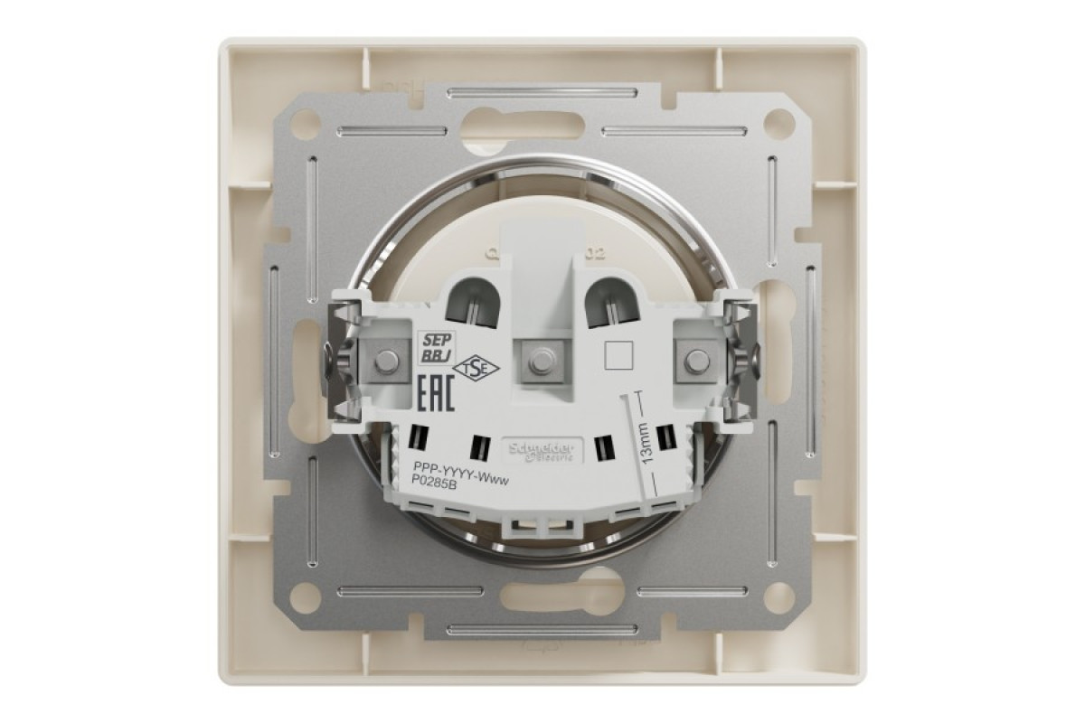 Розетка без заземлення Крем Asfora (EPH3000123)