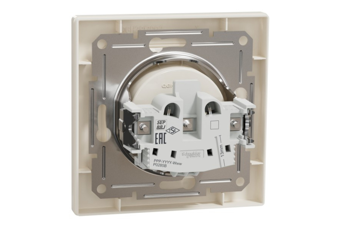 Розетка без заземлення Крем Asfora (EPH3000123)