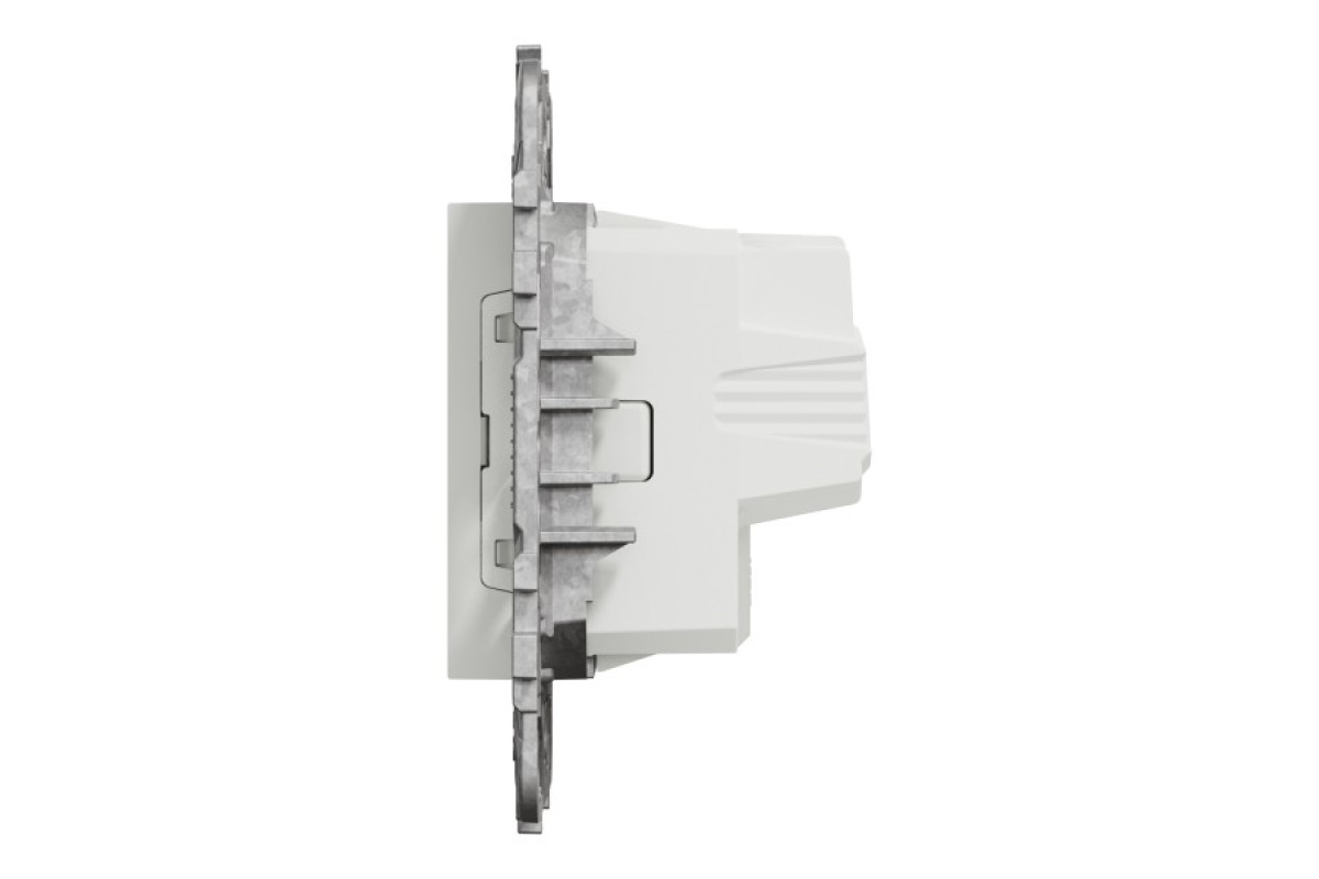 Розетка з з/к безі шторками 16А гвинтові зажими білий (NU503618)