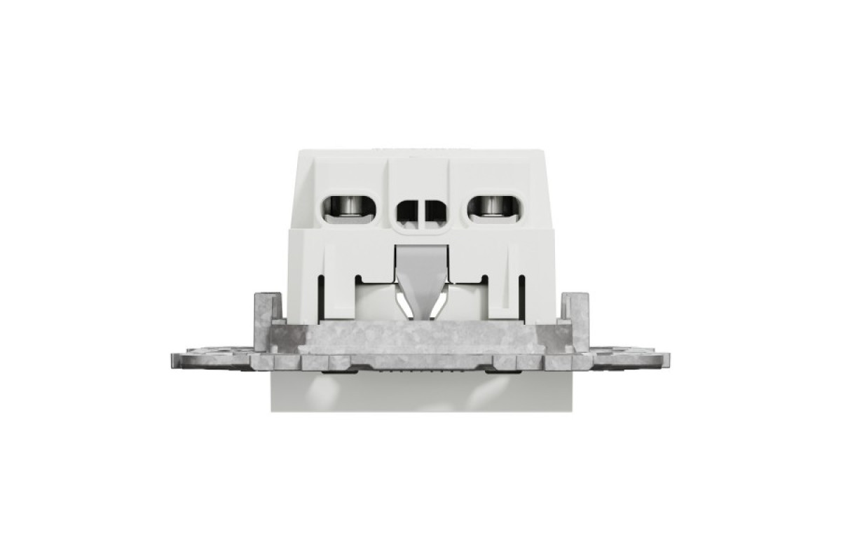 Розетка з з/к безі шторками 16А гвинтові зажими білий (NU503618)