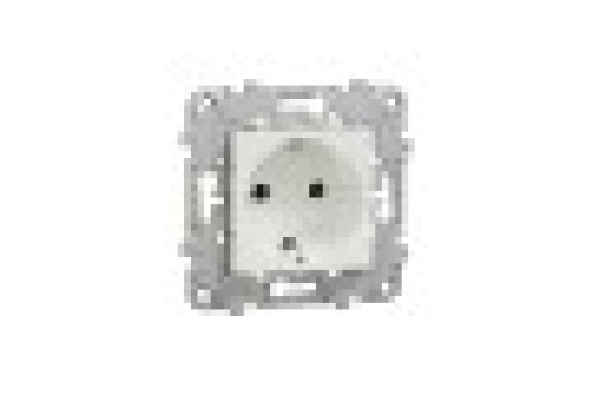 Розетка з з/к безі шторками 16А гвинтові зажими білий (NU503618)