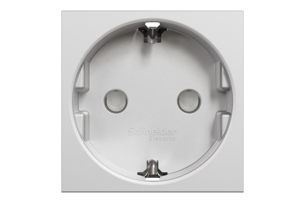 Розетка з з/к зі шторками 16А гвинтові зажими алюм (NU303730)