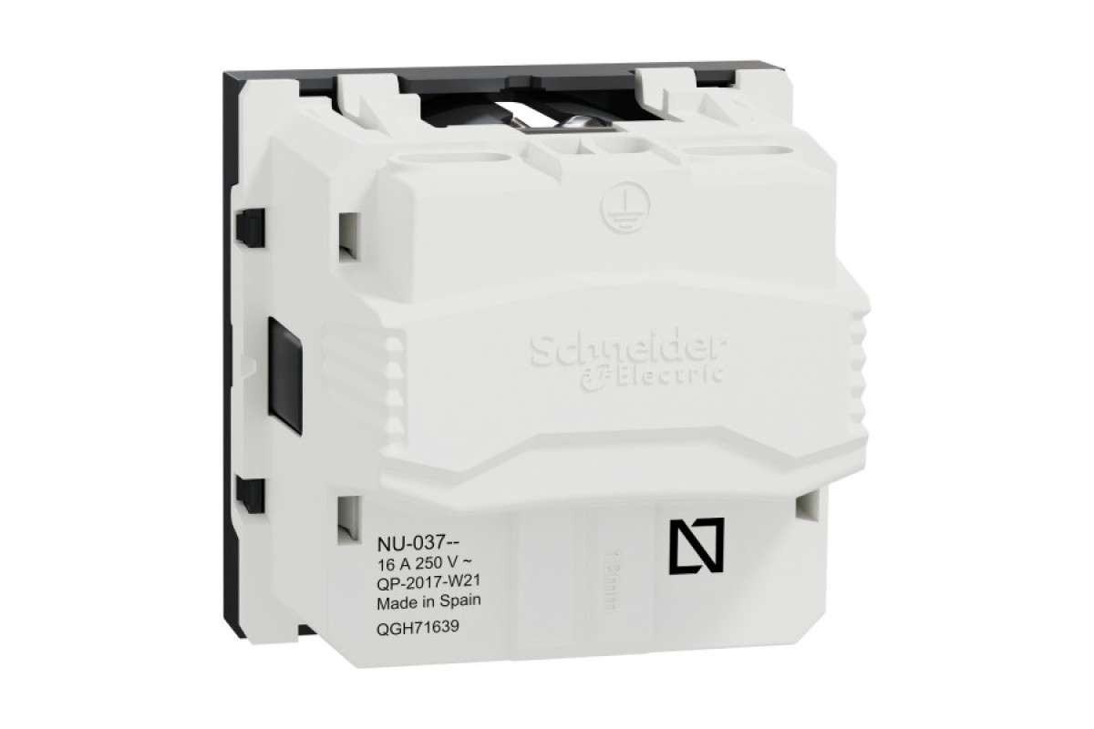 Розетка з з/к зі шторками 16А гвинтові зажими антр (NU303754)