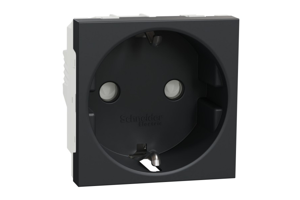 Розетка з з/к зі шторками 16А гвинтові зажими антр (NU303754)