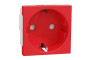Розетка з з/к зі шторками 16А гвинтові зажими червона (NU303703)