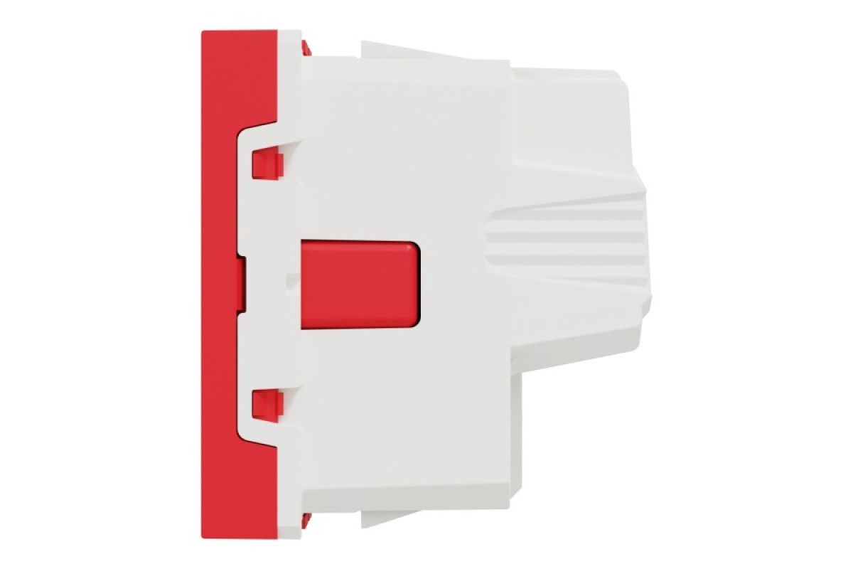 Розетка з з/к зі шторками 16А гвинтові зажими червона (NU303703)