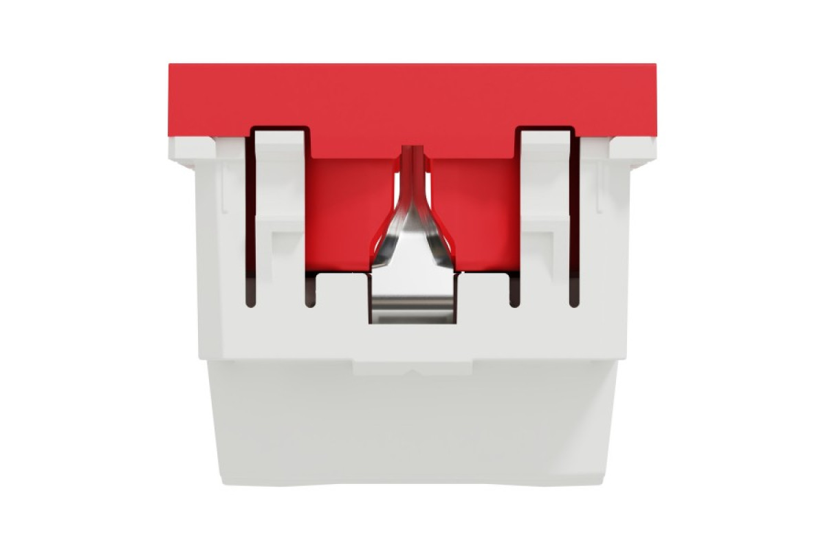 Розетка з з/к зі шторками 16А гвинтові зажими червона (NU303703)