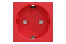 Розетка з з/к зі шторками 16А гвинтові зажими червона (NU303703)