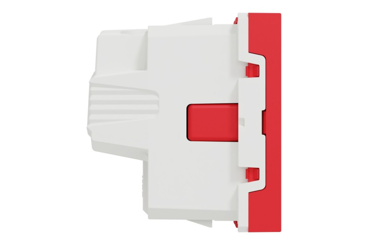 Розетка з з/к зі шторками 16А гвинтові зажими червона (NU303703)