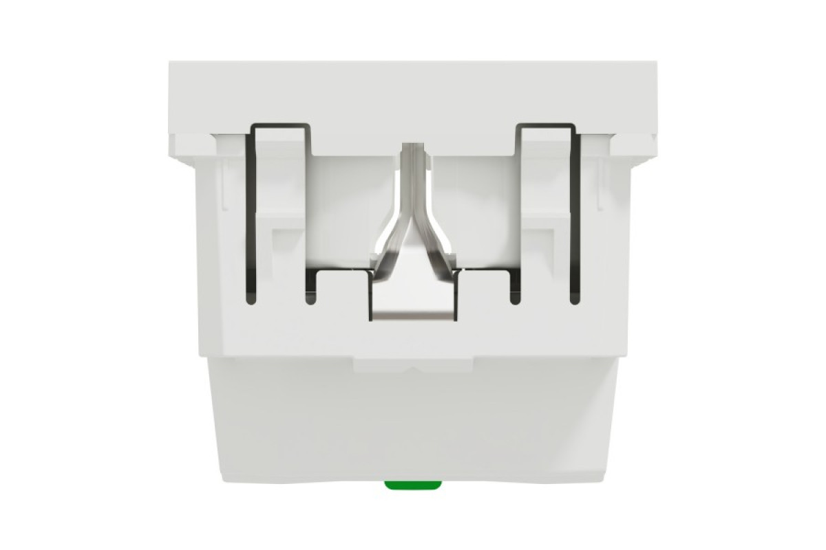 Розетка з з/к зі шторками 16А самозажимні клеми біла (NU305718)