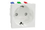 Розетка з з/к зі шторками 16А самозажимні клеми біла (NU305718)