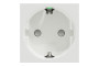 Розетка з з/к зі шторками 16А самозажимні клеми біла (NU305718)