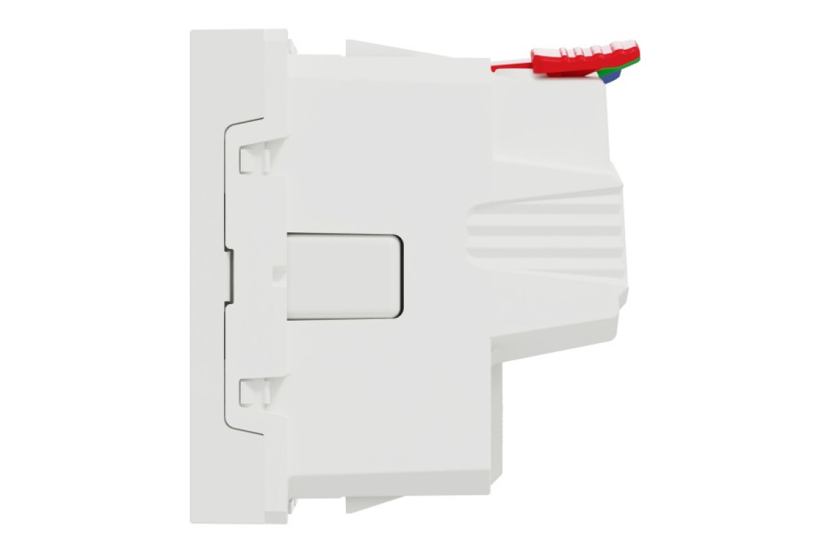 Розетка з з/к зі шторками 16А самозажимні клеми біла (NU305718)