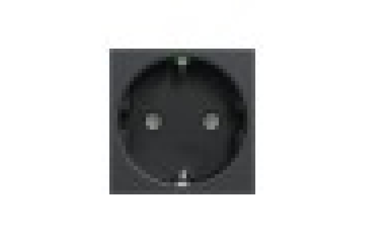 Розетка з з/к, зі шторками, 16А, самозажимні клеми, антрацит (NU305754)