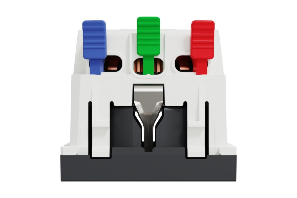 Розетка з з/к, зі шторками, 16А, самозажимні клеми, антрацит (NU305754)