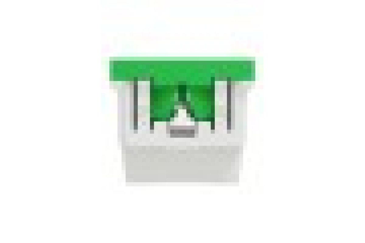 Розетка з з/к, зі шторками, 16А, самозажимні клеми, зелений (NU303706)