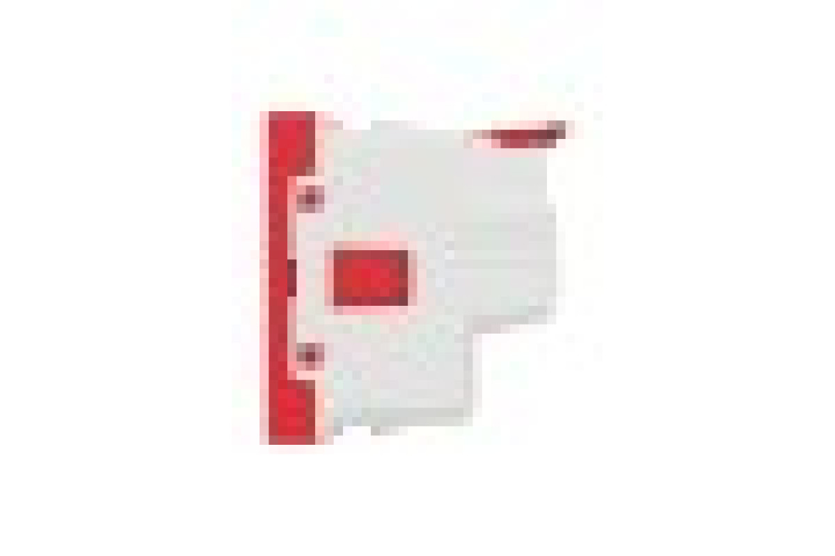 Розетка з з/к, зі шторками, 16А, самозажимні клеми, червоний (NU305703)