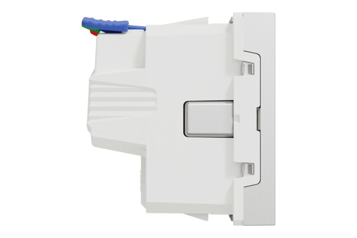 Розетка з з/к, зі шторками, 16А. самозажимні клеми, алюміній (NU305730)