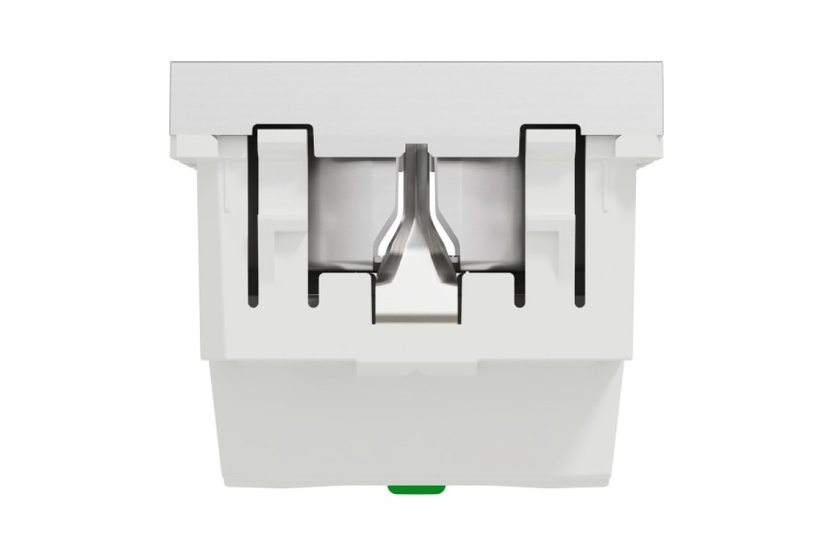 Розетка з з/к, зі шторками, 16А. самозажимні клеми, алюміній (NU305730)