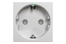 Розетка з з/к, зі шторками, 16А. самозажимні клеми, алюміній (NU305730)