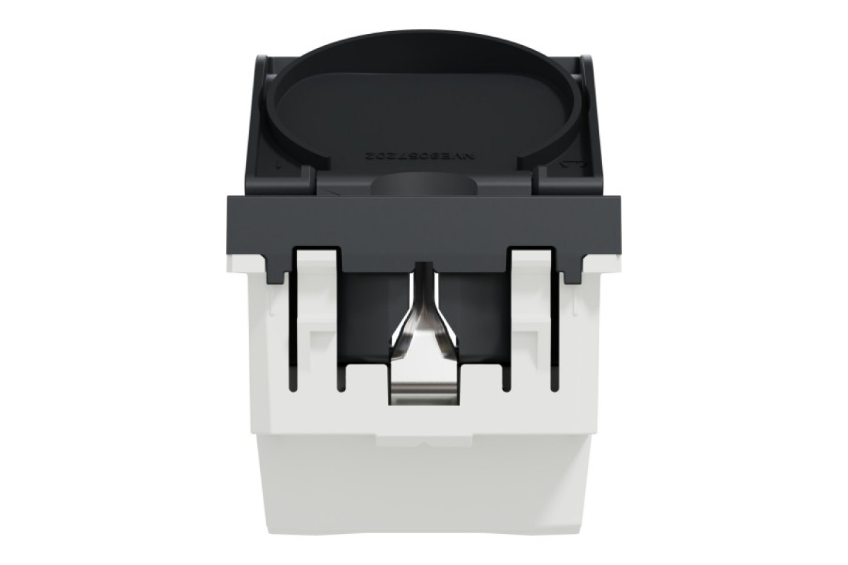 Розетка з з/к, зі шторками, з кришкою, 16А, гвинтові зажими, антрацит (NU303754TA)