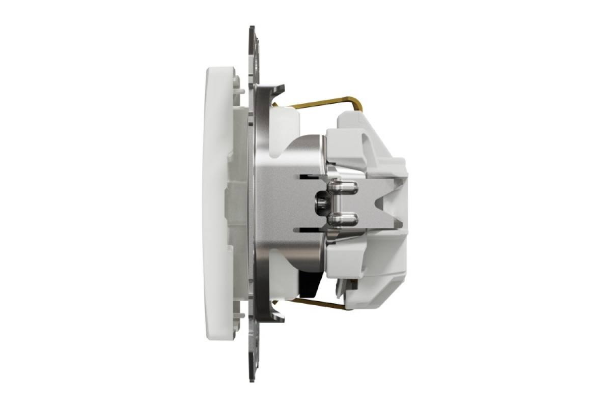 Розетка з заземлення та зі шторками Білий Sedna Design (SDD111022)