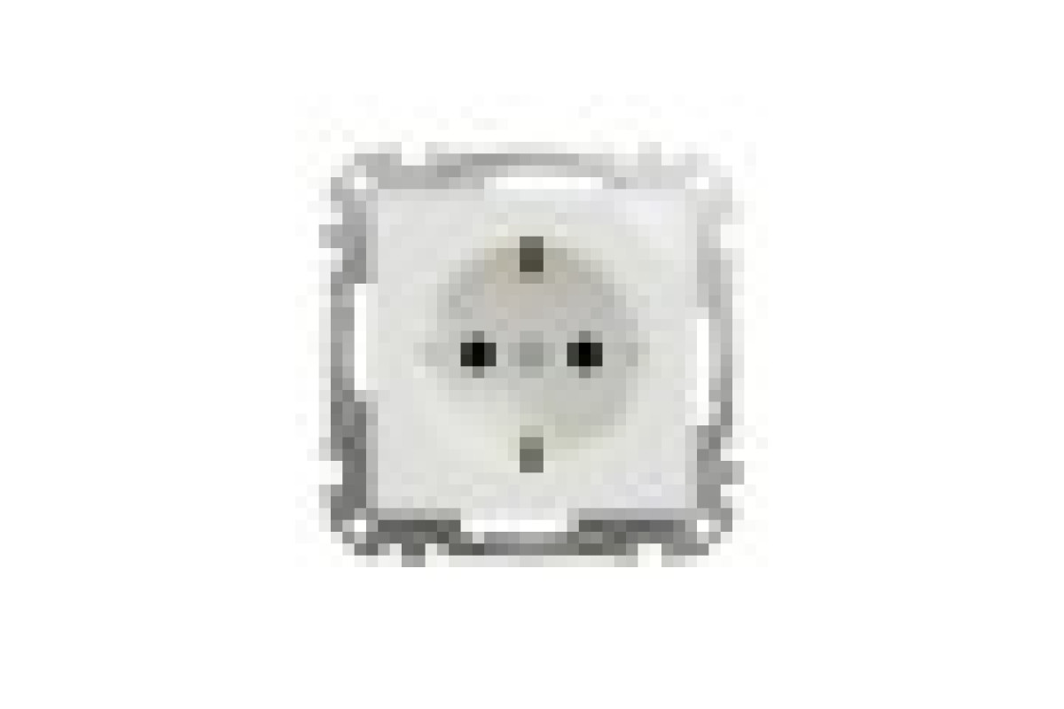 Розетка з заземлення та зі шторками Білий Sedna Design (SDD111022)