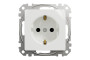 Розетка з заземлення та зі шторками Білий Sedna Design (SDD111022)