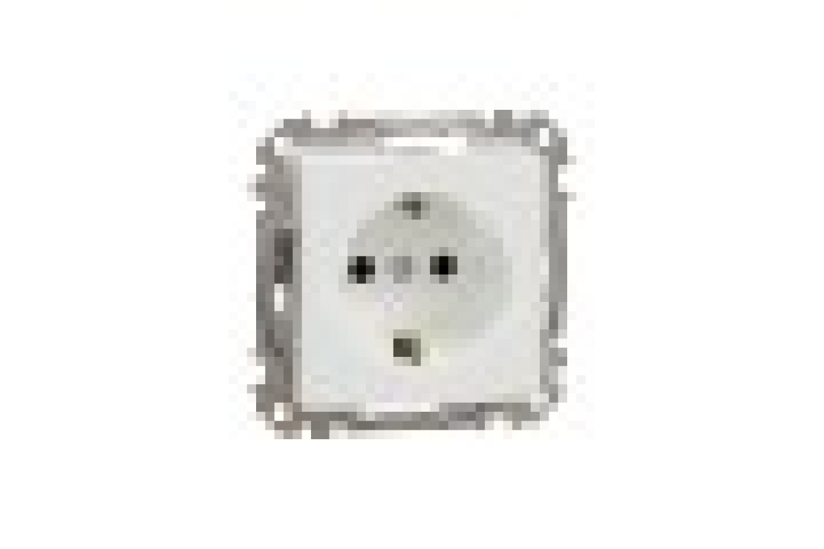 Розетка з заземлення та зі шторками Білий Sedna Design (SDD111022)