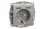 Розетка з заземленням + 2 USB тип А Алюміній Sedna Design (SDD113052)