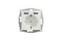 Розетка з заземленням + 2 USB тип А Білий Sedna Design (SDD111052)