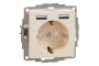 Розетка з заземленням + 2 USB тип А Бежевий Sedna Design (SDD112052)