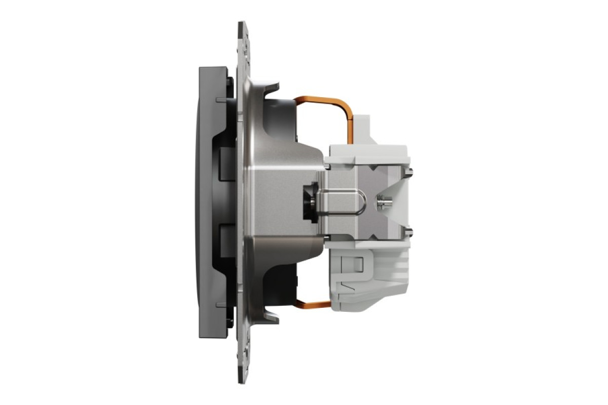 Розетка з заземленням Asfora Антрацит (EPH2900171)