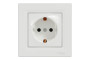 Розетка з заземленням Біла Asfora (EPH2900121)