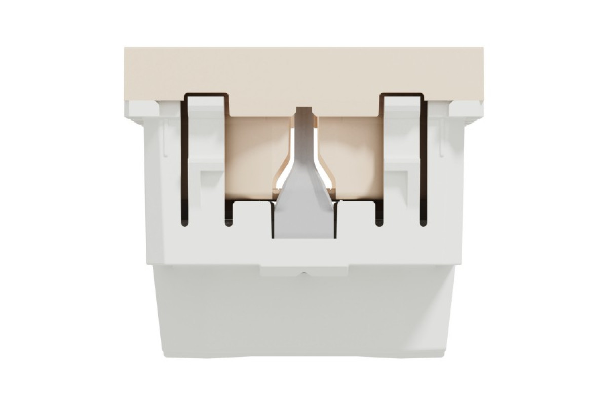 Розетка з заземленням без шторок 16А гвинтовий зажим бежевий (NU303644)