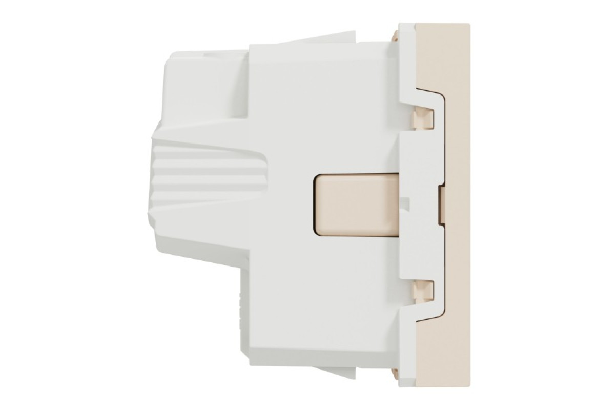 Розетка з заземленням без шторок 16А гвинтовий зажим бежевий (NU303644)