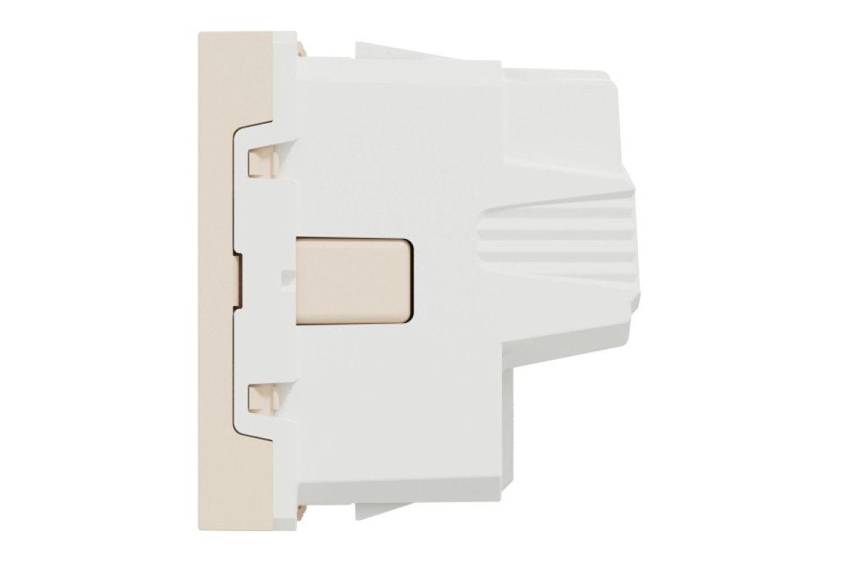 Розетка з заземленням без шторок 16А гвинтовий зажим бежевий (NU303644)