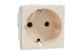 Розетка з заземленням без шторок 16А гвинтовий зажим бежевий (NU303644)