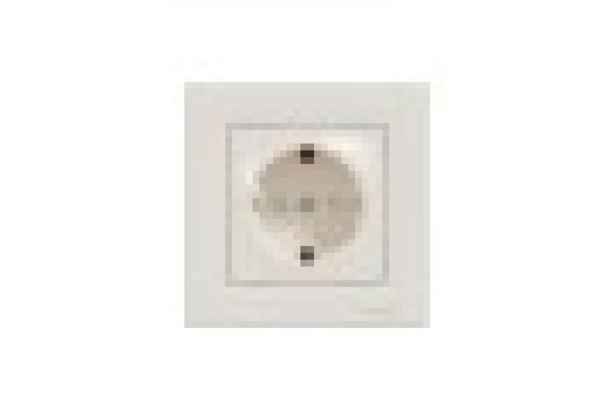 Розетка з заземленням з захисними шторками Крем Asfora (EPH2900223)