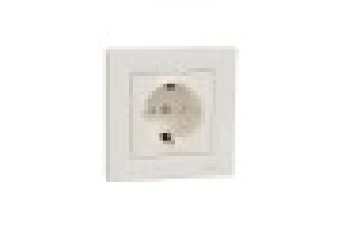 Розетка з заземленням з захисними шторками Крем Asfora (EPH2900223)