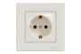 Розетка з заземленням Крем Asfora (EPH2900123)