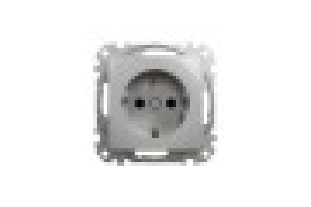 Розетка з заземленням та зі шторками Алюміній Sedna Design (SDD113022)