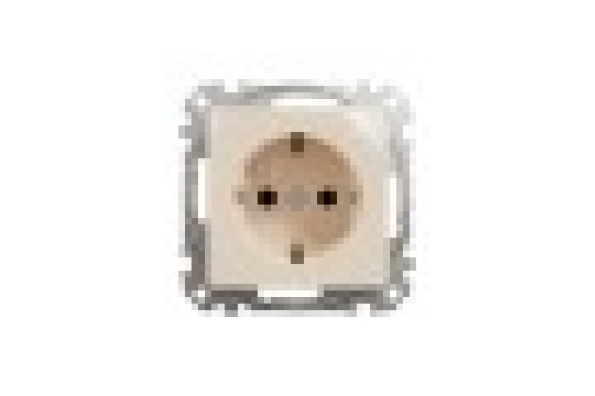 Розетка з заземленням та зі шторками Бежевий Sedna Design (SDD112022)