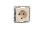 Розетка з заземленням та зі шторками Бежевий Sedna Design (SDD112022)