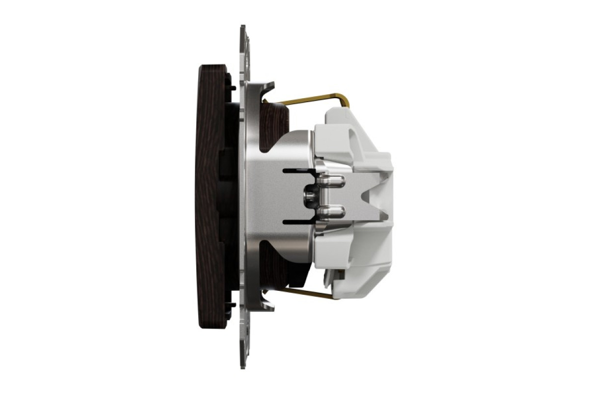 Розетка з заземленням та зі шторками Венге Sedna Element (SDD181022)