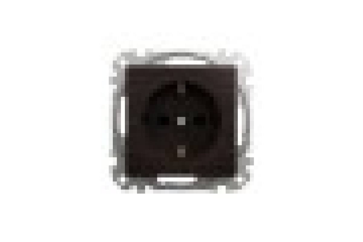 Розетка з заземленням та зі шторками Венге Sedna Element (SDD181022)